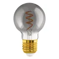 Produktbild: EGLO E27 Lampe dimmbar, Spiral LED Glühbirne Globe, Vintage Deko Leuchtmittel schwarz-transparent im Retro-Design, 4 Watt, 100 Lumen, warmweiß, 2000k, Edison Birne G60, Ø 6 cm