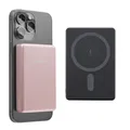 Produktbild: Intenso MW10000 Magnetische Powerbank 10000 mAh – MagSafe kompatibel, Wireless Charging 15W, USB-C PD 20W, Für iPhone & Android – Geprüft in Deutschland – Rosé