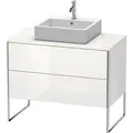 Produktbild: Duravit XSquare Waschtisch-Unterschrank XS492108585 100x53,8x54,8cm, 2 Auszüge, weiß hochglanz