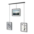Produktbild: Umbra Exhibit Foto Collage Bilderrahmen – Flexibles Bilderrahmen-Set zur Horizontalen und Diagonalen Anbringung für 3 Photos, Kunstdrucke, Bilder, 10 x 15 und 13 x 18 cm Schwarz