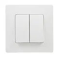 Produktbild: LEGRAND Doppelschalter 10AX, Serie Niloé Monoblock, kompletter Mechanismus mit Rahmen, Weiß, 396471