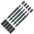 Produktbild: 5x Staedtler Permanentmarker Marker Lumocolor duo 0,6 mm+1,5 mm schwarz 348-9