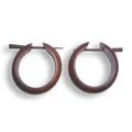 Produktbild: 2,5cm  Ohrringe Goa Creolen Holz Wood Earrings Piercing Design Schmuck ER012