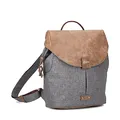 Produktbild: Zwei Damen City-Rucksack Olli OR8 kleiner Rucksack 5 Liter Lederoptik im Vintage-Style robust strapazierfähig wasserabweisend Hauptfach mit Reißverschluss (stone)
