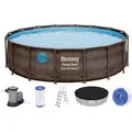 Produktbild: Bestway Power Steel Swim Vista Series Frame Pool Komplettset 488 x 122 cm Rattan