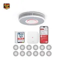 Produktbild: X-Sense Rauchmelder WLAN mit Sprachausgabe, 12 Stück, 17 Standorte, 100 dB, Weiß
