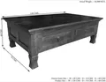 Produktbild: MASSIVMOEBEL24 Couchtisch Akazie 120x75x40 nougat lackiert OXFORD #445