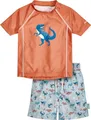 Produktbild: Playshoes Unisex Kinder UV-Schutz Bade-Set zweiteilig Schwimmshirt Badeshorts Badebekleidung, Dino Ocker, 86/92