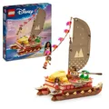 Produktbild: LEGO ǀ Disney Vaiana 2: Vaianas Abenteuerfloß - Spielzeug Boot mit Textilsegel, abnehmbarem Deck, Lagerfeuer & 3 Minifiguren, inkl. Loto und Moni – Geschenk für Mädchen ab 6 Jahren & Fans – 43270