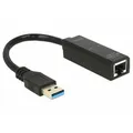 Produktbild: DeLock USB-Adapter 62616, schwarz, RJ45 Buchse auf USB-A Stecker, USB 3.0