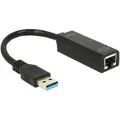 Produktbild: DELOCK Adapter USB3.0 St > 1x Gigabit LAN-Bu. (RJ45) [bk]
