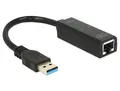 Produktbild: Delock USB3.0 Adapter Delock A -> RJ45 Gigabit St/Bu schwarz