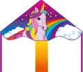 Produktbild: Kinderdrachen HQ Simple Flyer 85 Unicorn 102139 Regenbogen 85 x 42 cm + 1500 cm