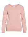 Produktbild: Vila Damen Strickpullover Rundhalsausschnitt O-Neck L/S Knit Top,Misty Rose/Detail:Melange,M