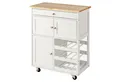 Produktbild: KOMFOTTEU Küchenwagen Servierwagen, mit Rollen, 86,5 x 67 x 37cm, bis 58kg