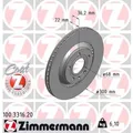 Produktbild: ZIMMERMANN 2x Bremsscheibe hinten Ø300 mm für Audi A4 8EC B7 2.0 1.6 8E2 B6
