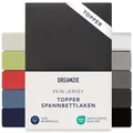 Produktbild: Premium Topper Spannbettlaken 140x200 cm - 160x200 cm - extra niedriger Seite...