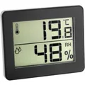 Produktbild: TFA Dostmann Digitales Thermo-Hygrometer, 30.5027.01, zur Kontrolle von Innentemperatur und Luftfeuchtigkeit, Max.-Min.-Werte, ultra-flach, schwarz