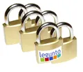 Produktbild: legunto® 6 Vorhängeschlösser – ein Schlüssel für alle - praktisch und sicher - 36 weitere Ersatzschlüssel, passend für jedes der gleichschließenden Schlösser