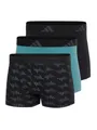 Produktbild: adidas Unterwäsche Boxershorts Trunk Active Flex Cotton schwarz/tealblau Herren - 3 Stück, Größe: L