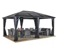 Produktbild: Pavillon Gartenpavillon Aluminium + Moskitonetz Sojag anthrazit 365x485x270cm