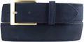 Produktbild: BELTINGER Jeans-Gürtel aus Veloursleder mit goldener Gürtelschnalle 4 cm | Velour-Ledergürtel 40mm | Herren-Gürtel Wildleder-Gürtel 4cm | Marine 95cm