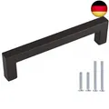 Produktbild: LONTAN 10 Stück schrankgriffe Schwarz Griffe Schwarz 128mm lochabstand