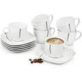 Produktbild: Sänger Kaffeeservice, Weiß, Keramik, 12-teilig, 46x13.75x22.75 cm, kratzfest, Essen & Trinken, Geschirr, Geschirr-Sets, Kaffeeservice