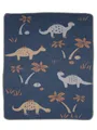 Produktbild: David Fussenegger Babydecke Juwel 'Dinos' 70 x 90 cm Samtblau  7306/25