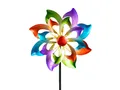 Produktbild: Windrad Gartenstecker Bunt Metall Windspiel Windmühle 122 cm Gartendeko