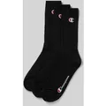 Produktbild: CHAMPION Socken mit Label-Detail im 3er-Pack Modell 'Crew Socks' in Black, Größe 39-42