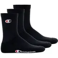 Produktbild: Champion Unisex Socken, 3 Paar - Crew Socken Basic Schwarz EU 39-42