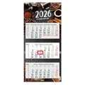 Produktbild: Timr 3-Monatskalender 2026 - Wandkalender 3 Monate mit Schieber - 70 cm Dreimonatskalender mehrsprachig D/GB/F/ES I Motiv Kaffee Coffee Café I tr333