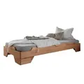 Produktbild: Stapelbett aus Massivholz Denver , holzfarben , Maße (cm): B: 95 H: 26