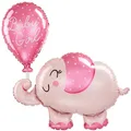 Produktbild: Folienballon Baby Girl rosa Elefant 73 x 78 cm