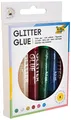 Produktbild: folia 570 - Glitter Glue, Klebestifte mit Glitzer, 6 Stifte sortiert in 6 Farben, je 9,5 ml - zum Bemalen und Verzieren