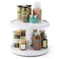 Produktbild: Crazy Susan Drehteller, zweistöckig, höhenverstellbar, Lazy Susan Organizer f...