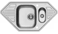 Produktbild: Eckspüle Medusa Corner Einbauspüle 95x50cm Küchenspüle Edelstahl 1,5 Spülbecken