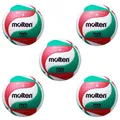 Produktbild: Molten V5M5000-DE Volleyball Wettspielball weiß grün rot Gr 5 5er Paket