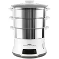 Produktbild: Tefal Dampfgarer Convenient Deluxe, VC502D10, 900W, 9 Liter, 8 Automatikprogramme, mit Timer, weiß