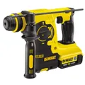 Produktbild: DEWALT 18V SDS Plus Akku-Kombihammer DCH253M2 (4.0 Ah, mit integriertem LED-Licht, mit elektropneumatischem Hammerwerk, inkl. Schnellladegerät, 2x Li-Ion-Akkus, Zusatzhandgriff, Transportkoffer)