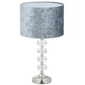 Produktbild: Relaxdays Tischleuchte mit Samtschirm Silber,Transparent,Grau