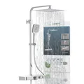 Produktbild: SCHÜTTE Duschsystem OCEAN, Edelstahl Regendusche mit Thermostat und Ablage