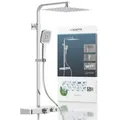 Produktbild: OCEAN Überkopfbrause-Set, Chom/Weiß, mit Thermostatarmatur, mit Ablage