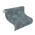 Produktbild: Vliestapete Rasch Blätter Dschungel türkis-blau Kalahari 704143 (3,36€/1qm)
