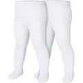 Produktbild: Playshoes Strumpfhose Strumpfhose uni Doppelpack weiß 122/128