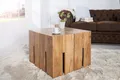 Produktbild: Beistelltisch Holz Wildeiche 30 x 45 x 30 cm Holzblock Couchtisch Hocker Ablage