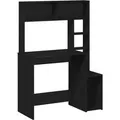 Produktbild: vidaXL Schreibtisch mit Regal Schwarz 100x45x140 cm Holzwerkstoff 860437