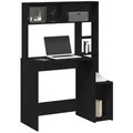 Produktbild: vidaXL Schreibtisch mit Regal Schwarz 100x45x140 cm Holzwerkstoff