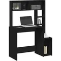 Produktbild: vidaXL Schreibtisch mit Regal Schwarz 100x45x140 cm Holzwerkstoff